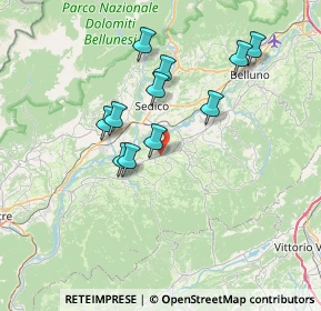 Mappa Via Ardo Croce Ponte, 32026 Mel BL, Italia (6.20727)