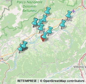 Mappa Via Ardo Croce Ponte, 32026 Mel BL, Italia (6.52857)