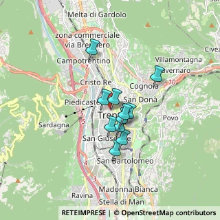 Mappa Via Roggia Grande, 38122 Trento TN, Italia (1.13545)