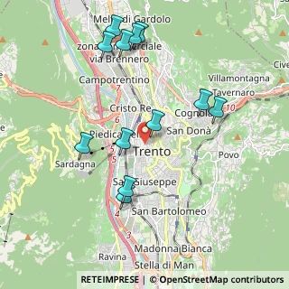Mappa Piazza Lodron, 38122 Trento TN, Italia (2.07583)