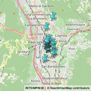 Mappa Piazza Lodron, 38122 Trento TN, Italia (0.72167)