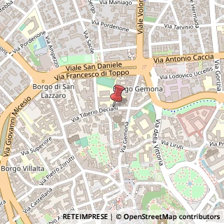 Mappa Via Tiberio Deciani, 25, 33100 Udine, Udine (Friuli-Venezia Giulia)
