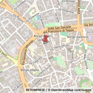 Mappa Via Anton Lazzaro Moro, 25, 33100 Udine, Udine (Friuli-Venezia Giulia)