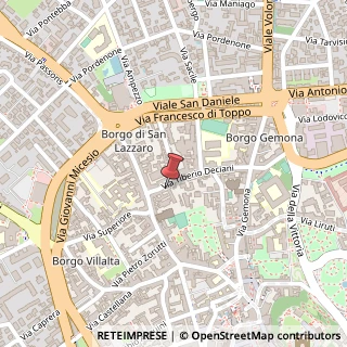 Mappa Via Tiberio Deciani, 50, 33100 Udine, Udine (Friuli-Venezia Giulia)