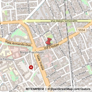 Mappa Via Duino, 1, 33100 Udine, Udine (Friuli-Venezia Giulia)