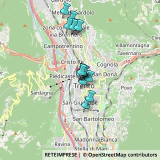 Mappa Via Armando Diaz, 38100 Trento TN, Italia (1.44063)