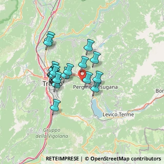 Mappa Vicolo della Filanda, 38057 Pergine Valsugana TN, Italia (5.6345)