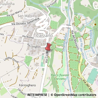 Mappa Via castelnuovo 9, 38050 Carzano, Trento (Trentino-Alto Adige)