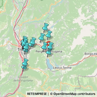 Mappa Via Montesei, 38057 Pergine Valsugana TN, Italia (6.97167)