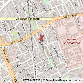 Mappa Via Pisino, 19, 33100 Udine, Udine (Friuli-Venezia Giulia)