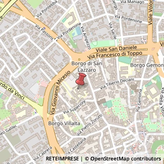 Mappa Via Giovanni Micesio, 31, 33100 Udine, Udine (Friuli-Venezia Giulia)