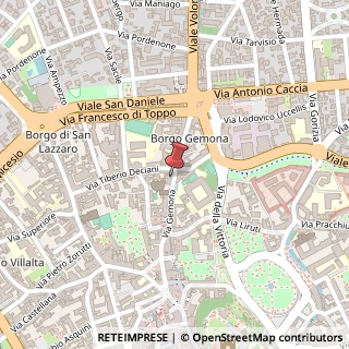 Mappa Via Gemona, 74, 33100 Udine, Udine (Friuli-Venezia Giulia)
