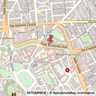 Mappa Viale Armando Dìaz, 58, 33100 Udine, Udine (Friuli-Venezia Giulia)