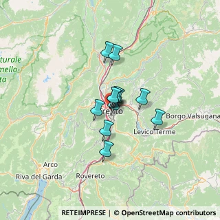 Mappa Via del Simonino, 38122 Trento TN, Italia (7.415)