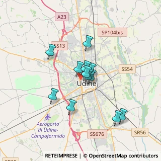 Mappa Via Villalta, 33100 Udine UD, Italia (2.59333)