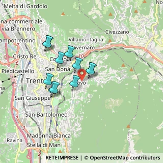 Mappa 38123 Povo TN, Italia (1.3736363636364)
