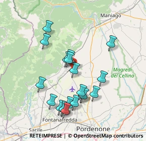 Mappa Via de Zan, 33081 Aviano PN, Italia (7.155)