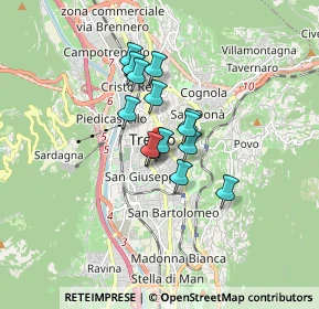 Mappa Via Cesare Abba, 38121 Trento TN, Italia (1.07357)