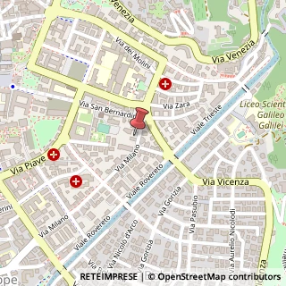 Mappa Via Milano, 11, 38122 Trento, Trento (Trentino-Alto Adige)