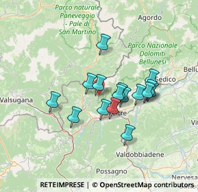 Mappa Passo Croce d'Aune, 32030 Sovramonte BL, Italia (10.68313)