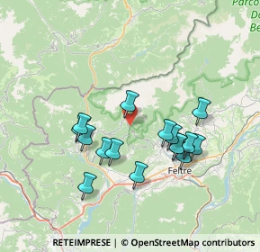 Mappa Passo Croce d'Aune, 32030 Sovramonte BL, Italia (6.55938)