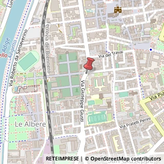 Mappa Via Giuseppe Giusti, 1, 38122 Trento, Trento (Trentino-Alto Adige)