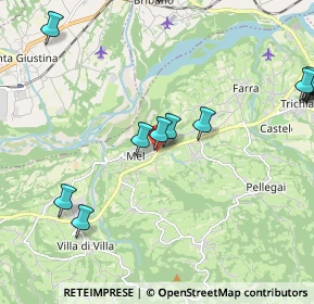 Mappa Via Borgo Garibaldi, 32026 Mel BL, Italia (2.988)