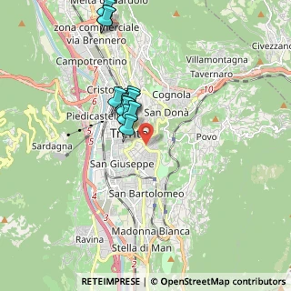 Mappa Via Fiume, 38122 Trento TN, Italia (1.54538)