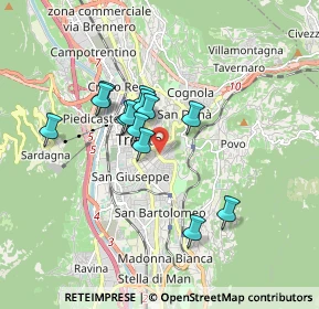 Mappa Via Fiume, 38122 Trento TN, Italia (1.35615)