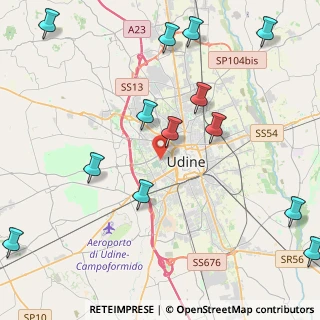 Mappa Piazzale Rita Levi Montalcini, 33100 Udine UD, Italia (5.46615)