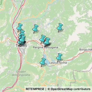 Mappa Via Baratieri, 38057 Pergine Valsugana TN, Italia (7.4345)