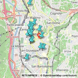 Mappa Via S. Bernardino, 38122 Trento TN, Italia (0.69647)
