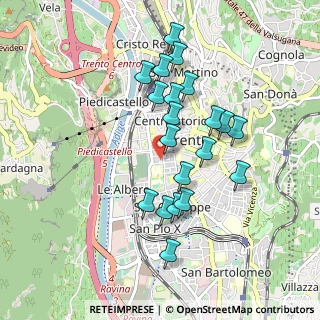 Mappa Vicolo al Nuoto, 38122 Trento TN, Italia (0.825)