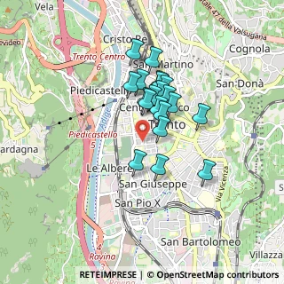 Mappa Vicolo al Nuoto, 38122 Trento TN, Italia (0.609)