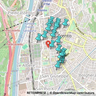 Mappa Vicolo al Nuoto, 38122 Trento TN, Italia (0.3625)