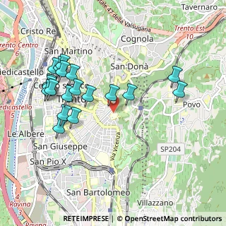 Mappa Viale Nepomuceno Bolognini, 38122 Trento TN, Italia (1.021)