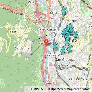 Mappa Via al Maso Visintainer, 38122 Trento TN, Italia (1.01286)