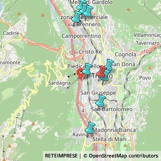 Mappa Via al Maso Visintainer, 38122 Trento TN, Italia (2.34091)