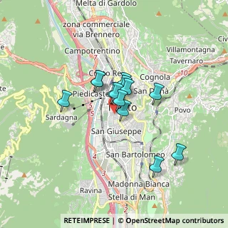 Mappa Via del Travai, 38122 Trento TN, Italia (1.12077)