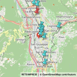 Mappa Via del Travai, 38122 Trento TN, Italia (1.66692)