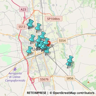 Mappa Via del Bon, 33100 Udine UD, Italia (2.705)