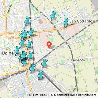 Mappa Via del Bon, 33100 Udine UD, Italia (1.2455)