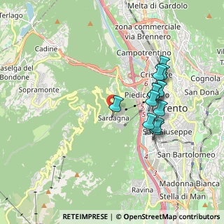 Mappa Via del Ronco d'Andrea, 38123 Sardagna TN, Italia (1.62083)