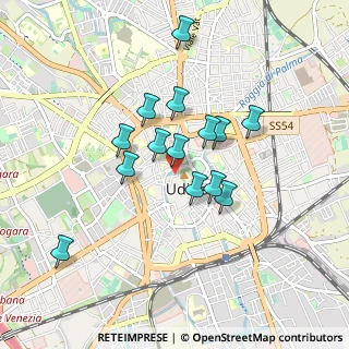 Mappa Via Bartolini, 33100 Udine UD, Italia (0.72643)