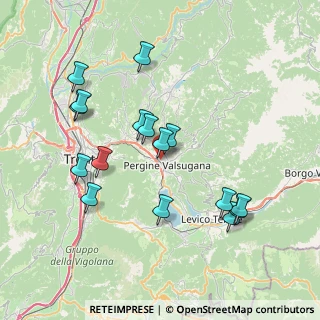 Mappa Via Saba Umberto, 38057 Pergine Valsugana TN, Italia (7.57063)
