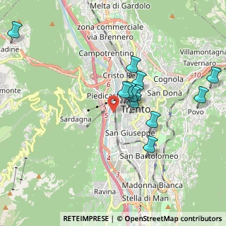 Mappa Via Castelbarco, 38122 Trento TN, Italia (1.735)