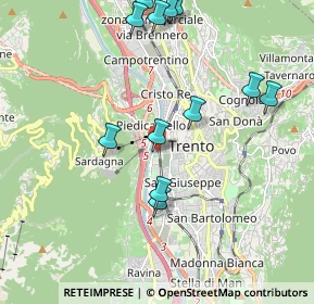 Mappa Via Roberto da Sanseverino, 38122 Trento TN, Italia (2.15583)