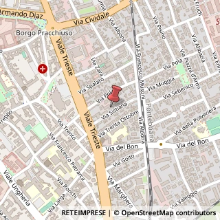 Mappa Via Sistiana, 2, 33100 Udine, Udine (Friuli-Venezia Giulia)
