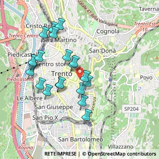 Mappa Via Benedetto Giovanelli, 38122 Trento TN, Italia (0.9175)