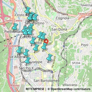 Mappa Via Benedetto Giovanelli, 38122 Trento TN, Italia (1.0275)